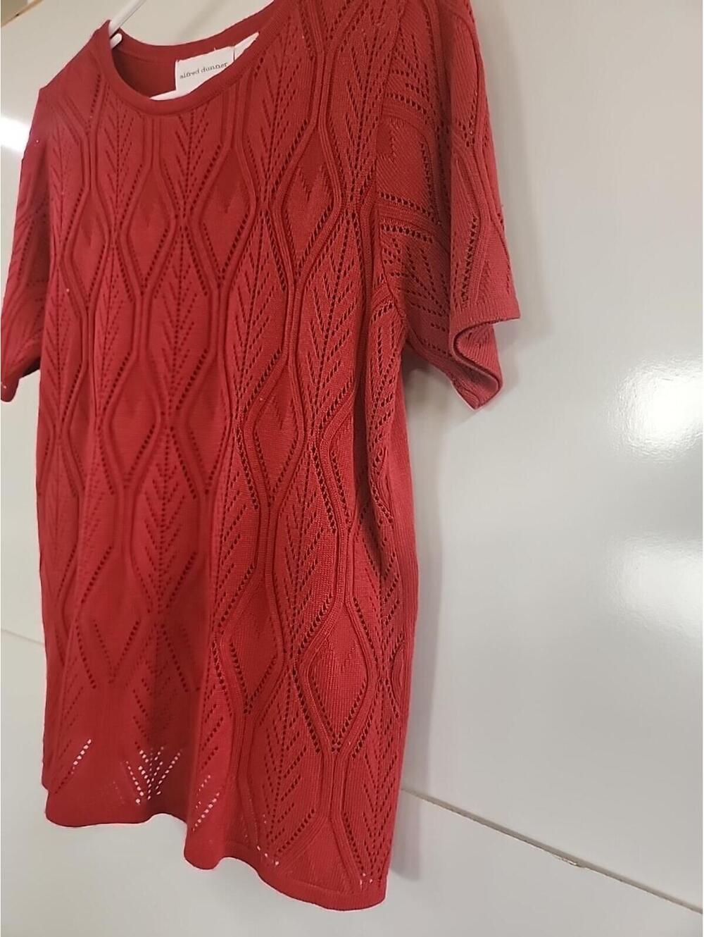 Women's Alfred Dunner Short Sleeve Sweater Size Small S Red - Picture 8 of 10